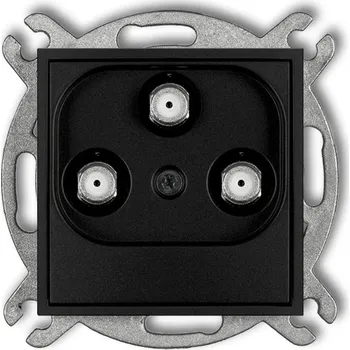 Elektrická zásuvka KARLIK Multimediální datová zásuvka UPC Barva: Matná černá