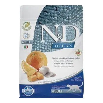 Krmivo pro kočku N&D OCEAN CAT Adult Herring, Pumpkin & Orange 300g