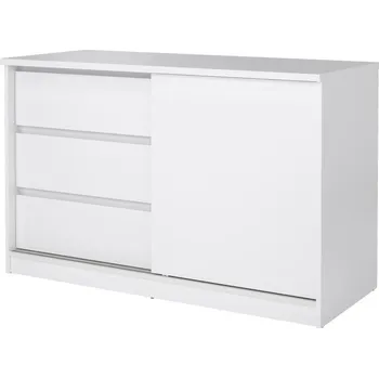 Ložnicová sestava Komoda SIMPLICITY 207, Bílý lesk