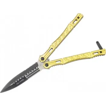 kapesní nůž Nůž motýlek Albainox 36232 žlutý.