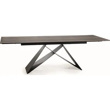 Jídelní stůl Jídelní stůl WESTIN CERAMIC 160, Legno hnědý mat/Černý mat