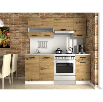 Kuchyňská linka Kuchyňská linka Luigi III 180/120 dub artisan