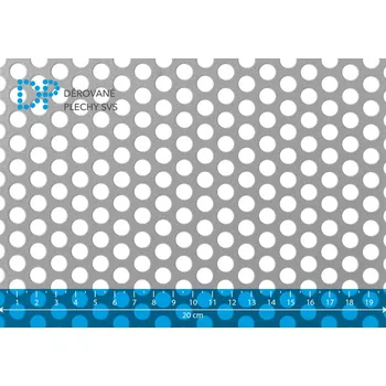 Plech Děrovaný plech Rv 8-12 nerez 1.4301, 1.5x1000x2000 mm