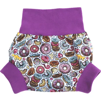 Plenkové kalhoty Breberky Natahovací svrchní kalhotky PUL - Sladké donuty VELIKOST: S (4-7kg)