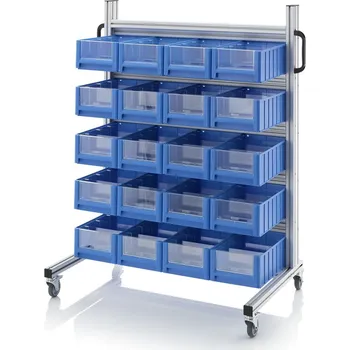 paleta Systémové přepravní podvozky pro regálové přepravky 112 x 65 x 135 cm - materiál: Aluminium / Stahl / Kunststoff / MPX - SR.L.4214