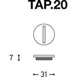 ALDO BERNARDI Záslepka retro mosazná Průměr: 20 mm, Provedení: Mosaz TAP.20