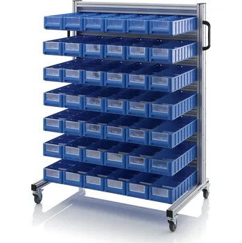 paleta Systémové přepravní podvozky pro regálové přepravky 112 x 65 x 135 cm - materiál: Aluminium / Stahl / Kunststoff / MPX - SR.L.51509