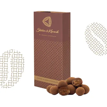 Čokoláda Pražská čokoláda Káva v hořké čokoládě a kakau 130g