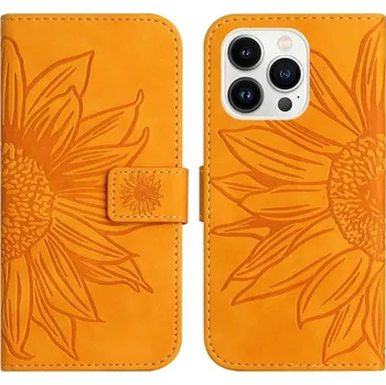 Pouzdro na mobilní telefon VSECHNONAMOBIL 64610 ART SUN FLOWER Peněženkové pouzdro s řemínkem Apple iPhone 15 Pro žluté