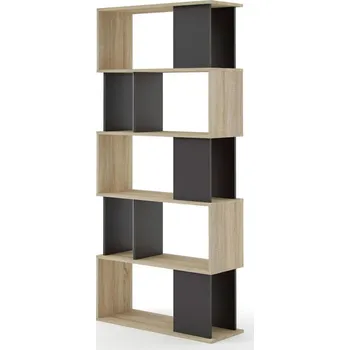 Knihovna Regál PENTA 735, Dub sonoma/Černá