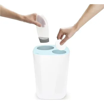 Odpadkový koš JOSEPH JOSEPH Odpadkový koš do koupelny třídící Split 70505, bílý/modrý