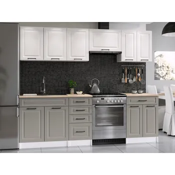 Kuchyňská linka Kuchyňská linka Ilona 240/180 bílá/kámen MAT