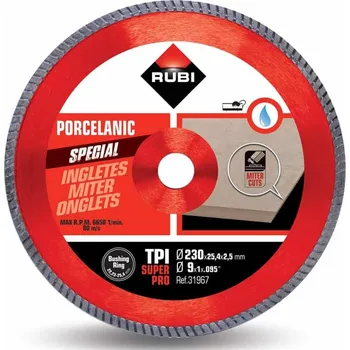 Pilový kotouč RUBI Diamantový kotouč TPI 230 SUPERPRO pro diagonální řezání porcelánu (Ref. 31967)