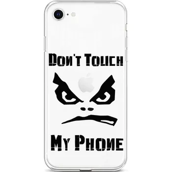 Pouzdro na mobilní telefon Kryt iPhone SE 2022 silikon Don´t Touch průhledný (obal neboli pouzdro na iPhone SE 2022)