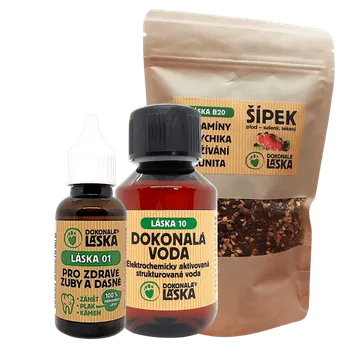 Péče o psí chrup Dokonalá Láska Zvýhodněný balíček ZUBY A DÁSNĚ - Kompletní péče M