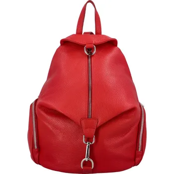 Městský batoh Stylový dámský kožený batoh Celine, červená