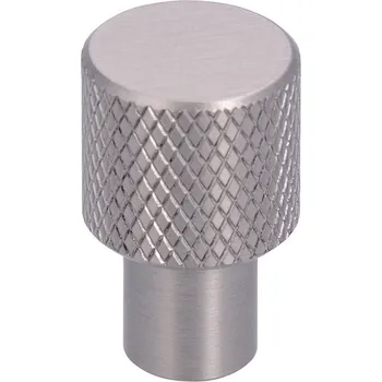 Nábytková úchytka ELLA, kovová, ocel mat, průměr 16 mm 2464-16 ZN27