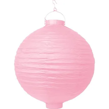 Party dekorace Papírový lampion - Světle růžový