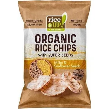 Chips Rýžové chipsy "Bio", jáhly a slunečnicová semínka, 25 g, RICE UP