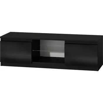 Televizní stolek FALCO TV stolek Malvína 140 černá/černý lesk
