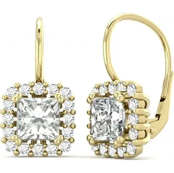 Náušnice Couple, Elegantní náušnice Clarissa, žluté zlato se zirkony, 6630252-0-0-1