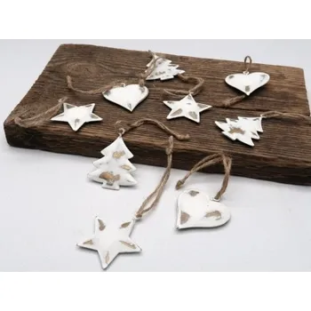 Vánoce Vánoční ozdoba bílo - zlatá, Varianta strom