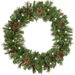 LED vánoční věnec zelený 60 cm
