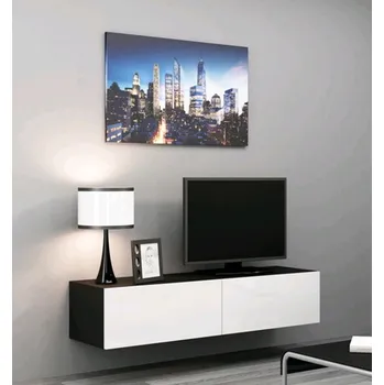 Komoda TV komoda VIGO 140 - černo-bílá