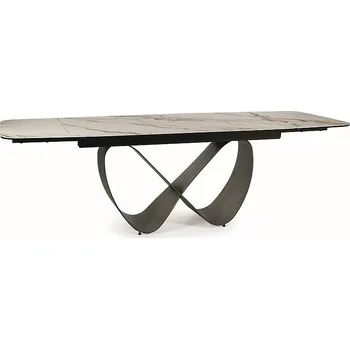 Jídelní stůl Jídelní stůl INFINITY CERAMIC, Amber Bianco bílý mat/Hnědá