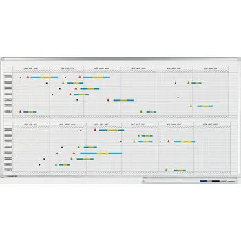 Legamaster Keramická roční plánovací tabule - 2 pol. (30 polí) 100x200, PROFESSIONAL, magnetická, bílá LEG-7405500