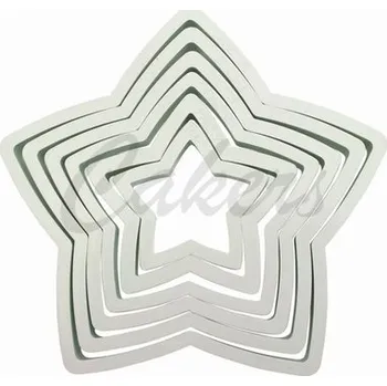 Cukrovinka PME plastová vykrajovátka- hvězda - sada 6ks