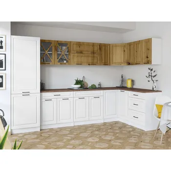 Kuchyňská linka Rohová kuchyňská linka Simea artisan/bílá MAT