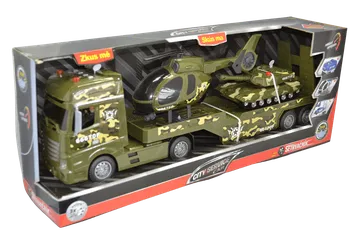 Sparkys City Service Car Vojenský tahač s vrtulníkem a tankem 1:12