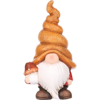 Zahradní dekorace Autronic ALA1013 trpaslík s houbou terakota