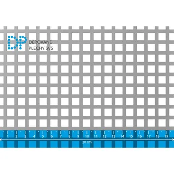 Plech Děrovaný plech Qg 8-12 nerez 1.4301, 1.5x1000x2000 mm