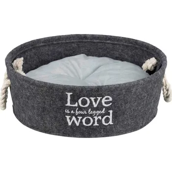 Pelíšek pro psa Kulatý pelech LIAN 37 cm šedý