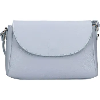 Kabelka Dámská kožená crosbody kabelka Italia Mirabel - světle modrá