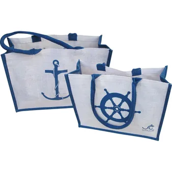 Plážová taška SEA Club Taška plážová motiv kotva a kormidlo 41x30x15 cm