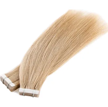 Příčesek Vlasové PU pásky tape in na prodlužování vlasů 60cm 18K - nejsvětlejší hnědá
