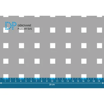 Plech Děrovaný plech Qg 10-30 nerez 1.4301, 1.5x1000x2000 mm