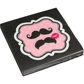 Papírový ubrousek Ubrousek Knírky - 20 ks