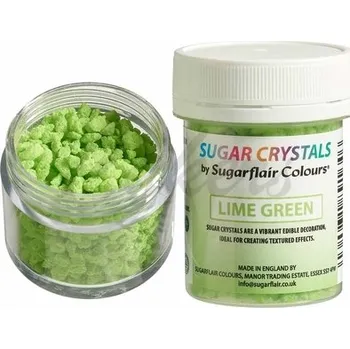 Potravinářské barvivo Sugarflair Sugar Crystals Lime Green 40 g