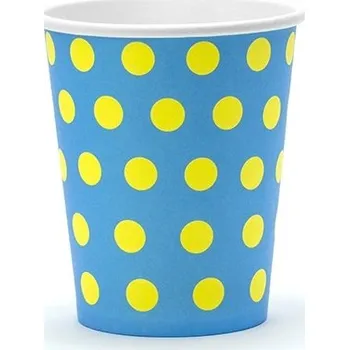 Party dekorace Set puntikovaných kelímků - 6ks