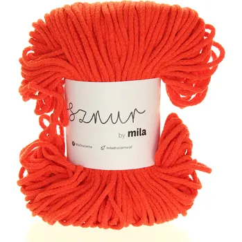 Příze Šňůry Mila 3 mm pomerančová