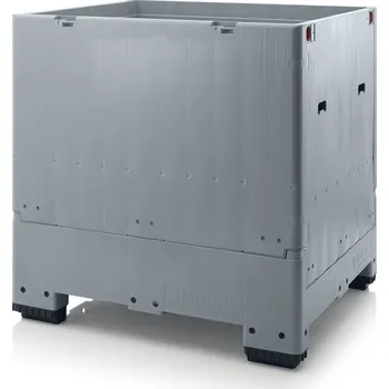 paleta Skládací velkoobjemové kontejnery 120 x 100 x 122 cm, 4 nohy - Stříbrošedá - materiál: 1A-nový materiál - GLT 1210/125