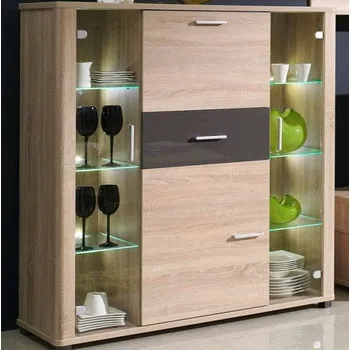 Knihovna Vitrína FILL 02 - sklo