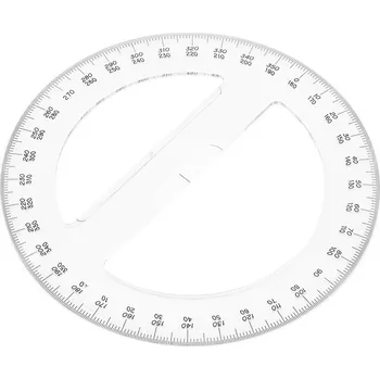 Úhloměr Japonský kruhový úhloměr SHINWA z čirého akrylátu 360° - průměr 150 mm