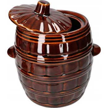 Zelák KOTARBAU Kameninový sud s poklicí hnědý