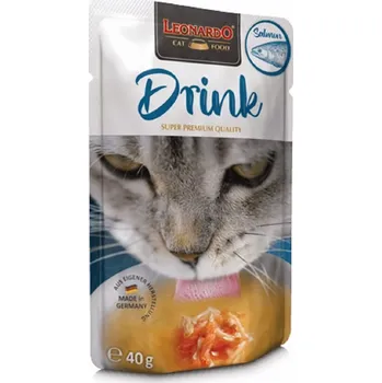 Krmivo pro kočku Leonardo DRINK kuřecí polévka s LOSOSEM pro kočky 40 g