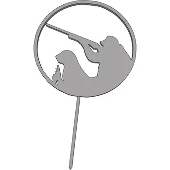 Myslivec č.1 - plastový zápich - Černá